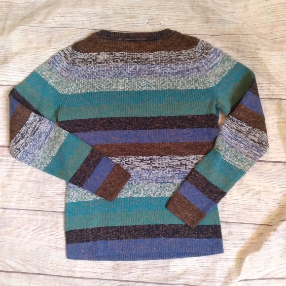 Brooks Brothers color block & metallic sweater sz M - Picture 5 of 5